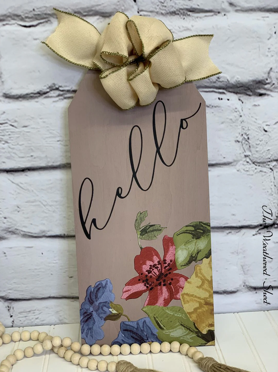 Wall Flower IOD Transfer 12x16 Pad by Iron Orchid Designs