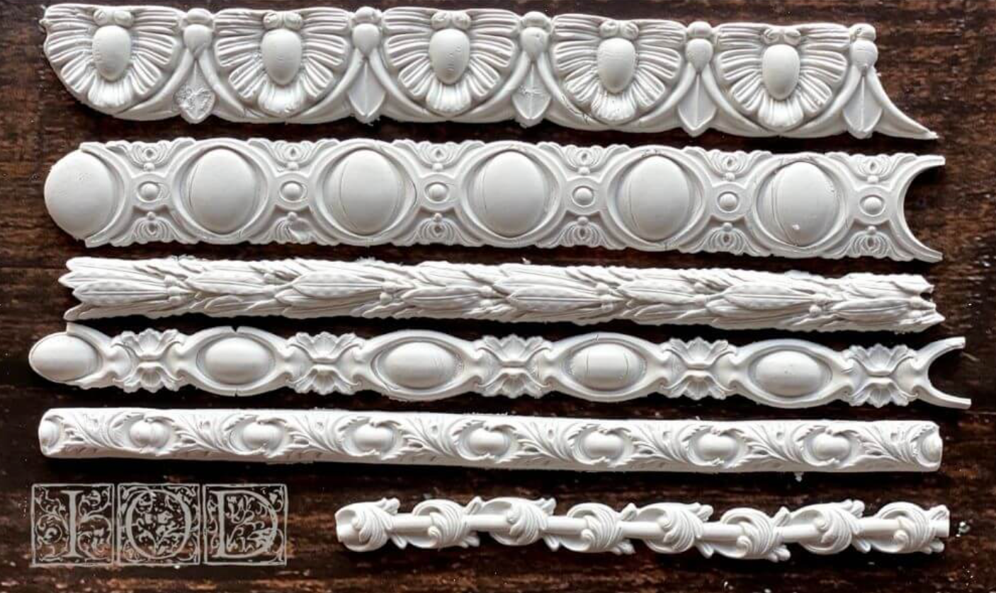 Trimmings 3 6x10 IOD Mould by Iron Orchid Designs