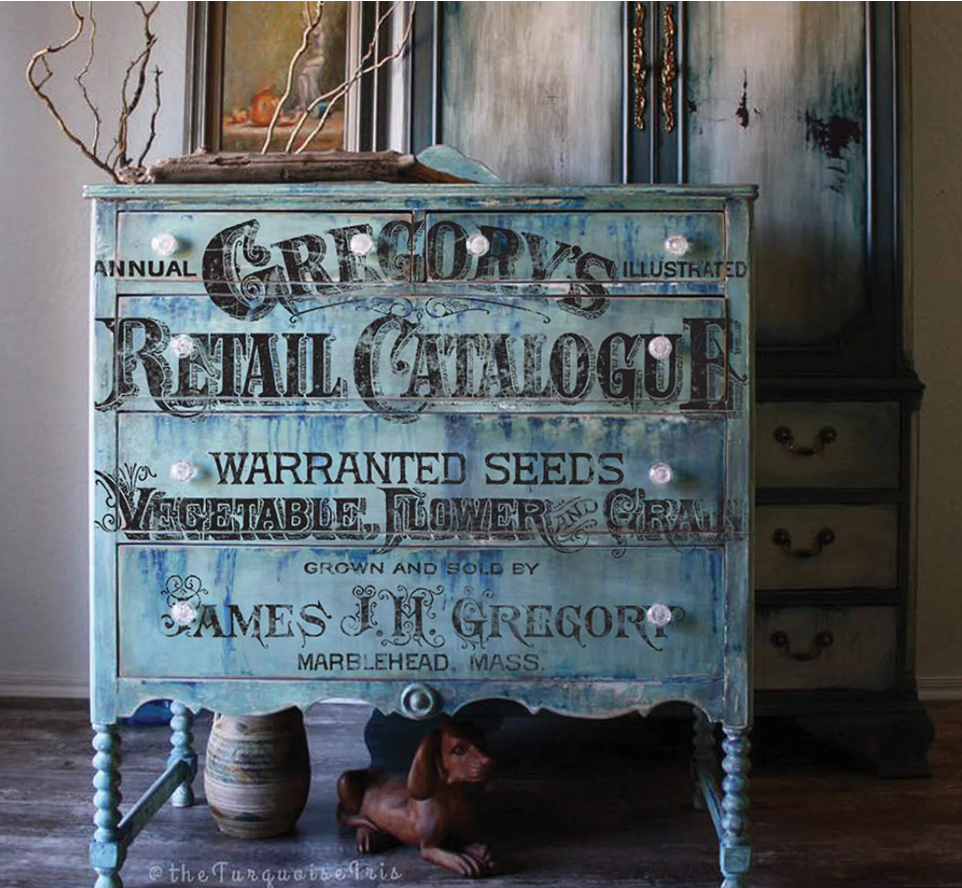 Gregory's Catalogue IOD Paint Inlay 12x16 Pad by Iron Orchid Designs (Retired!)