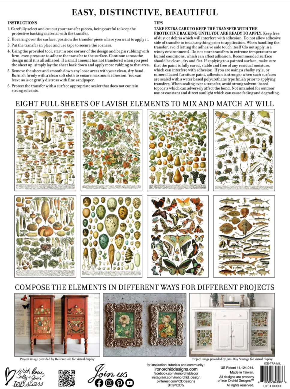 Millot's Pages IOD Transfer 12x16 Pad by Iron Orchid Designs