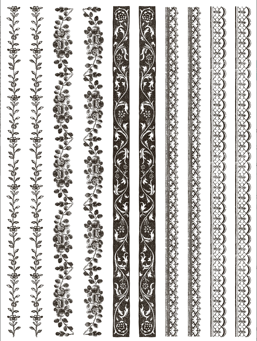 Delft Traditions Noir IOD Paint Inlay 12x16 Pad by Iron Orchid Designs