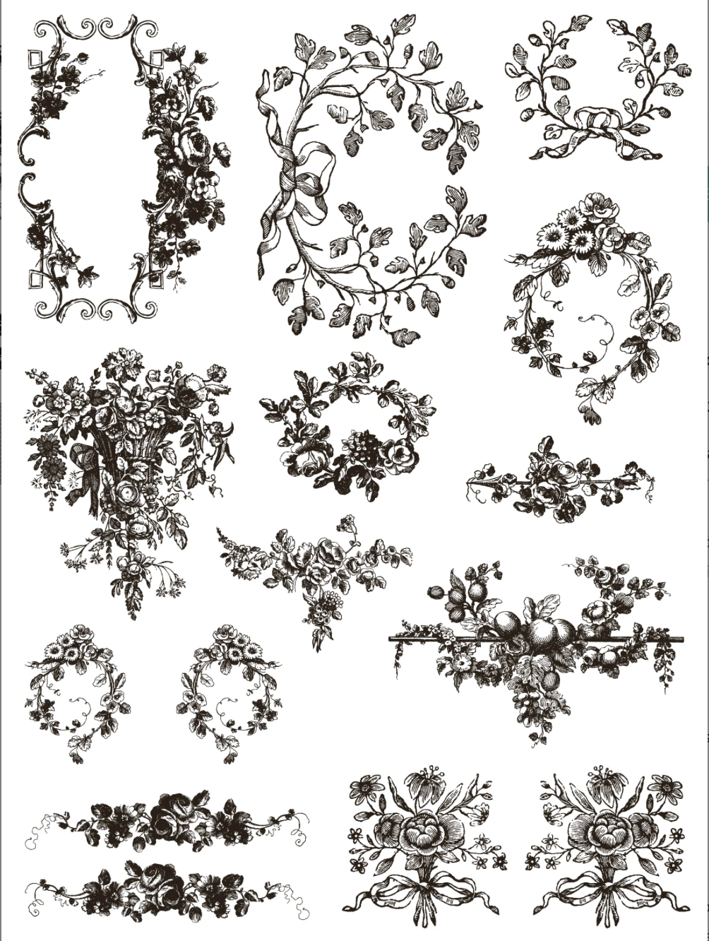 Delft Traditions Noir IOD Paint Inlay 12x16 Pad by Iron Orchid Designs
