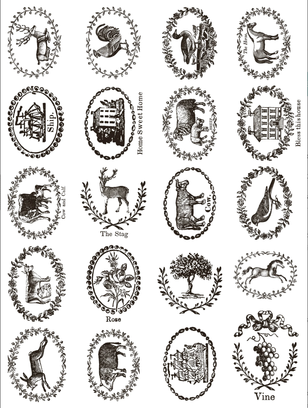 Delft Traditions Noir IOD Paint Inlay 12x16 Pad by Iron Orchid Designs