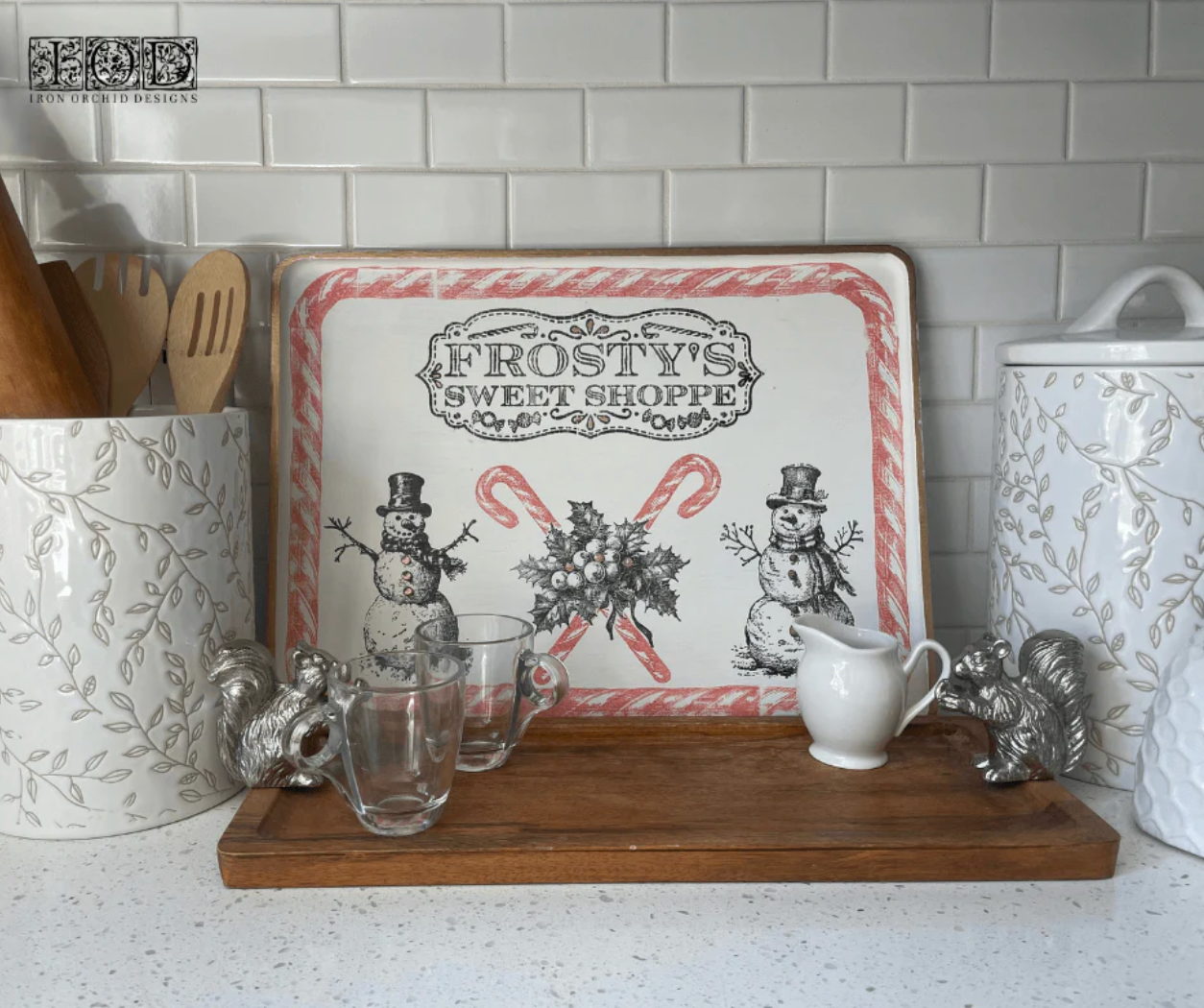 Frosty's Sweet Shoppe 12x12 IOD Decor Stamp by Iron Orchid Designs (Retired!)