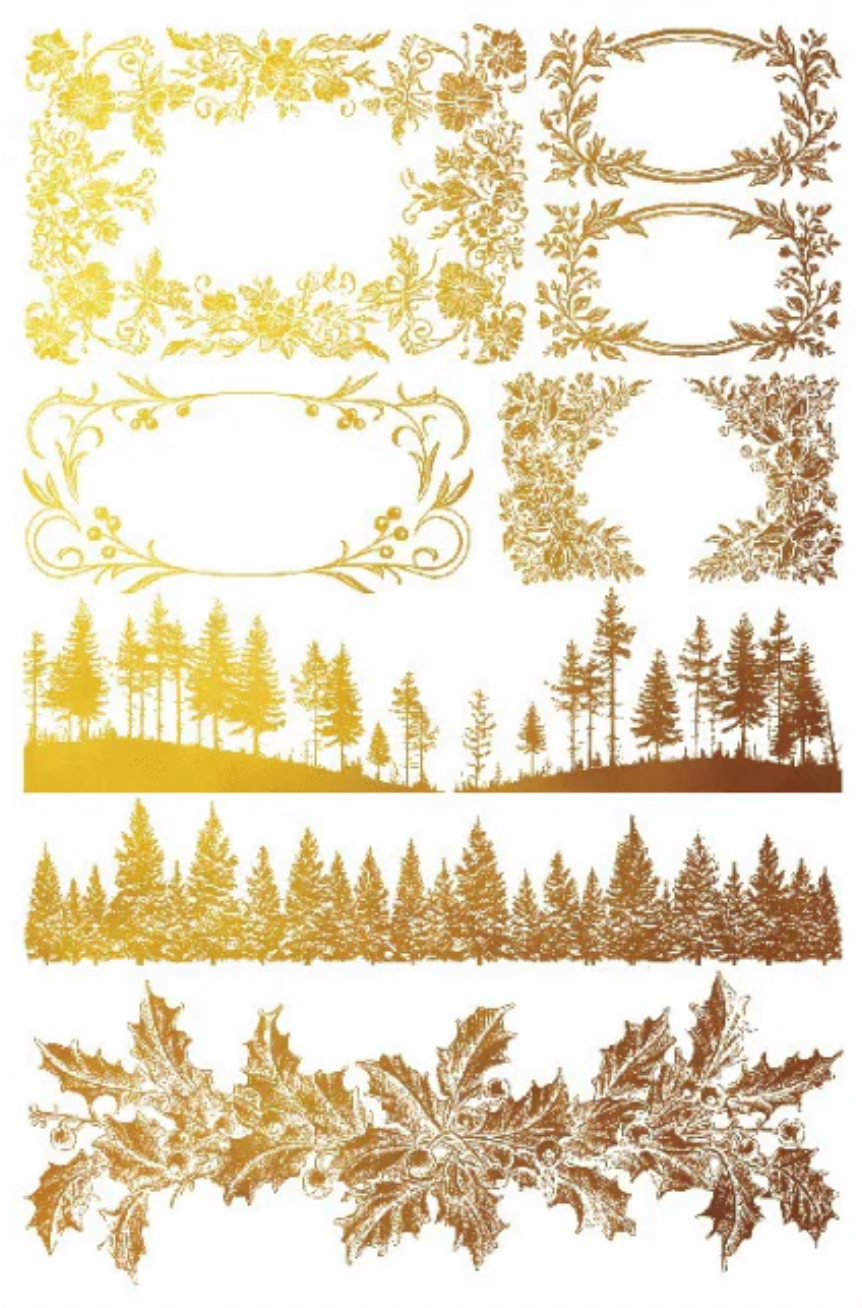 Tinsel IOD Foil Transfer 8x12 Pad by Iron Orchid Designs