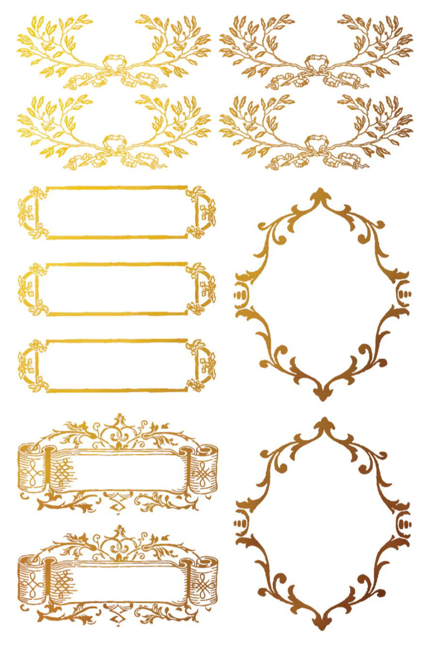 Petits Ornements IOD Foil Transfer 8x12 Pad by Iron Orchid Designs
