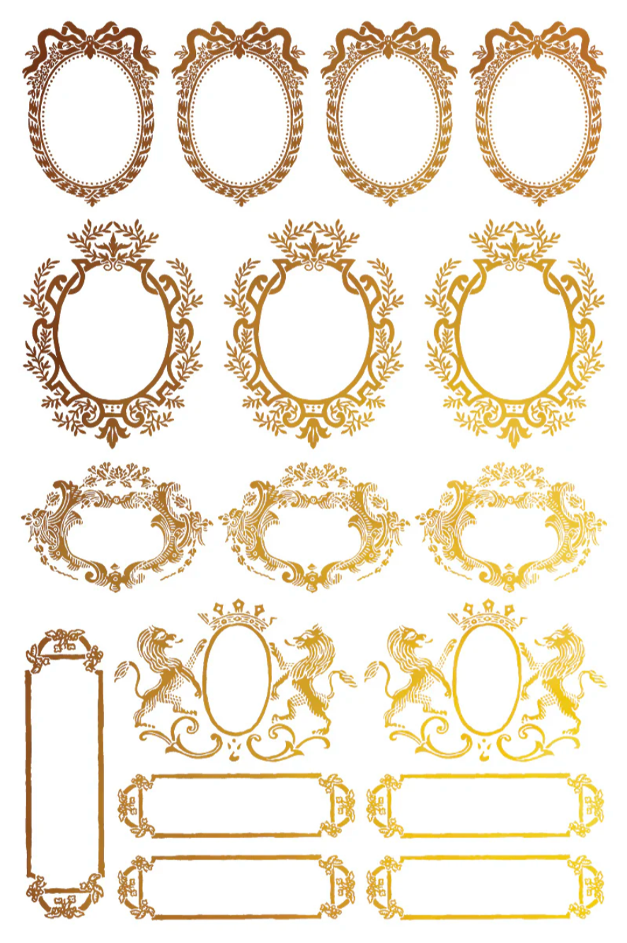 Petits Ornements IOD Foil Transfer 8x12 Pad by Iron Orchid Designs