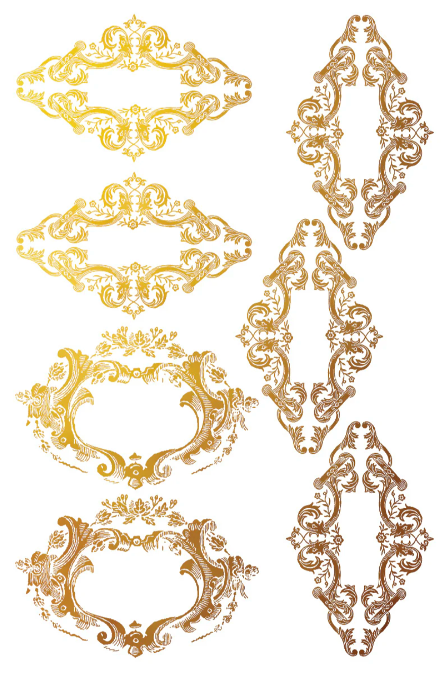Petits Ornements IOD Foil Transfer 8x12 Pad by Iron Orchid Designs