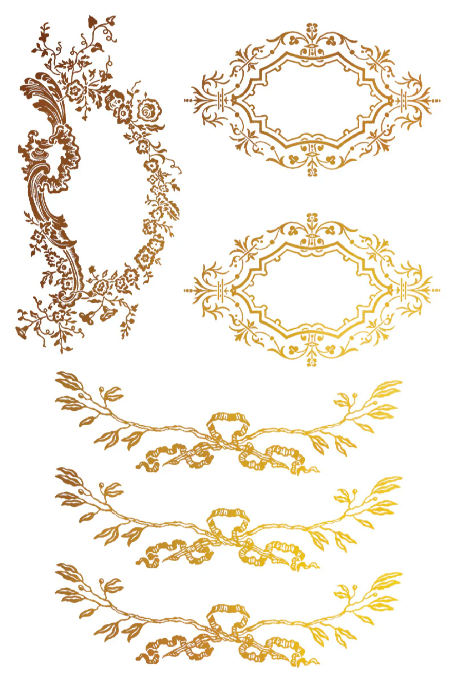 Petits Ornements IOD Foil Transfer 8x12 Pad by Iron Orchid Designs