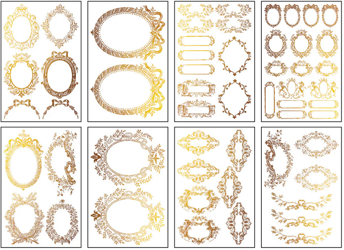 Petits Ornements IOD Foil Transfer 8x12 Pad by Iron Orchid Designs