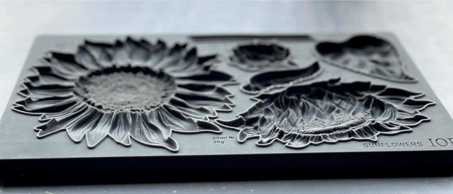 Sunflowers 6x10 IOD Mould by Iron Orchid Designs