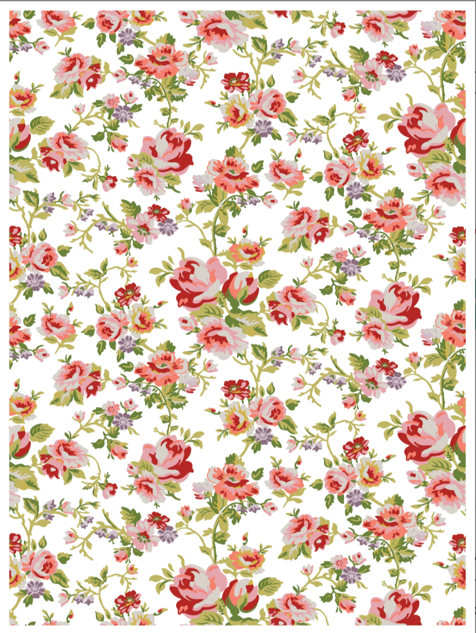 Ditsy Blooms IOD Paint Inlay 12x16 Pad by Iron Orchid Designs