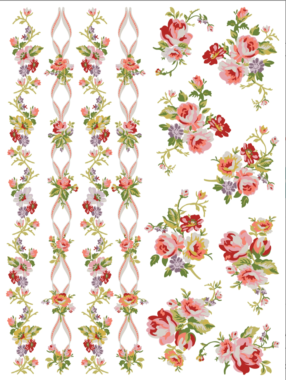 Ditsy Blooms IOD Paint Inlay 12x16 Pad by Iron Orchid Designs