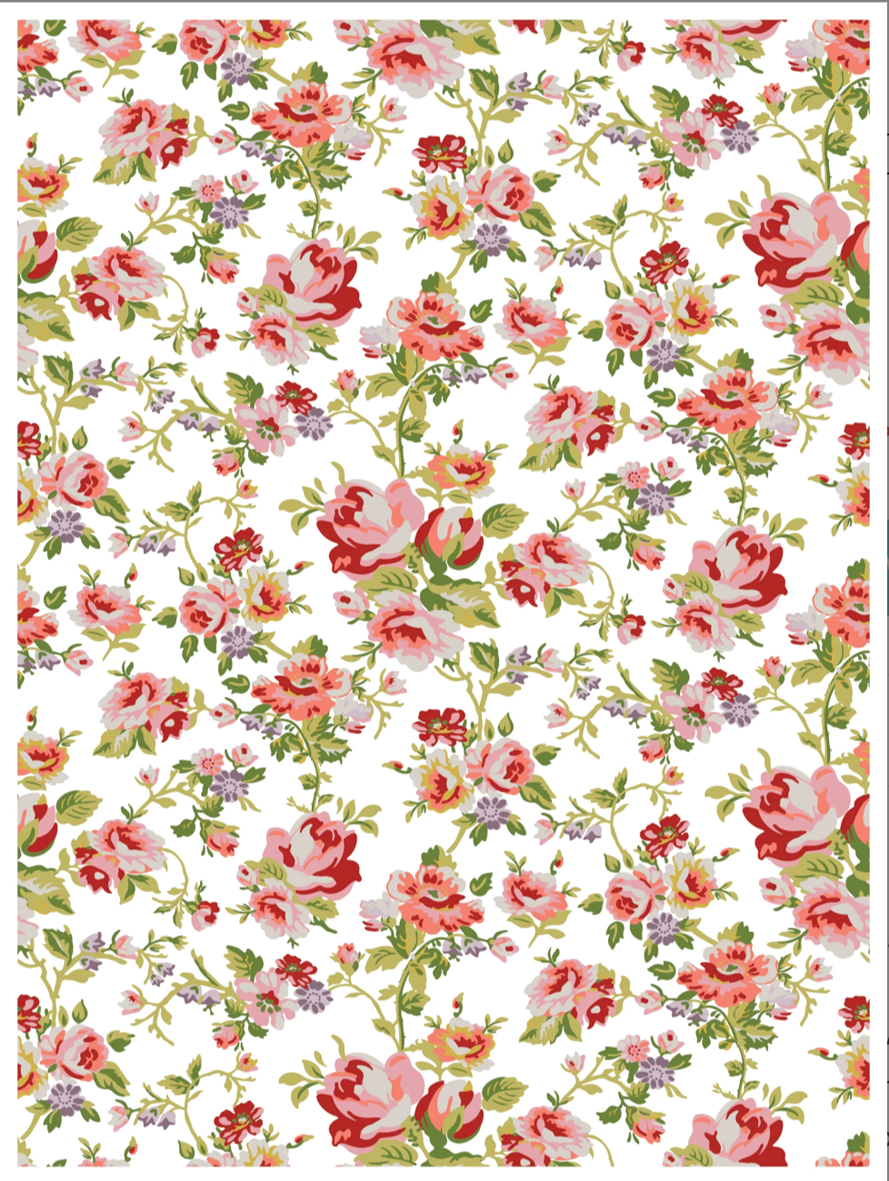 Ditsy Blooms IOD Paint Inlay 12x16 Pad by Iron Orchid Designs