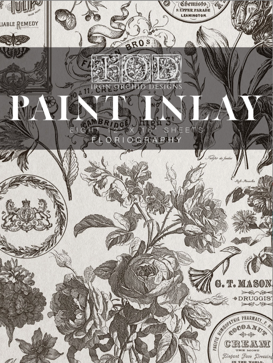 Floriography IOD Paint Inlay 12x16 Pad by Iron Orchid Designs