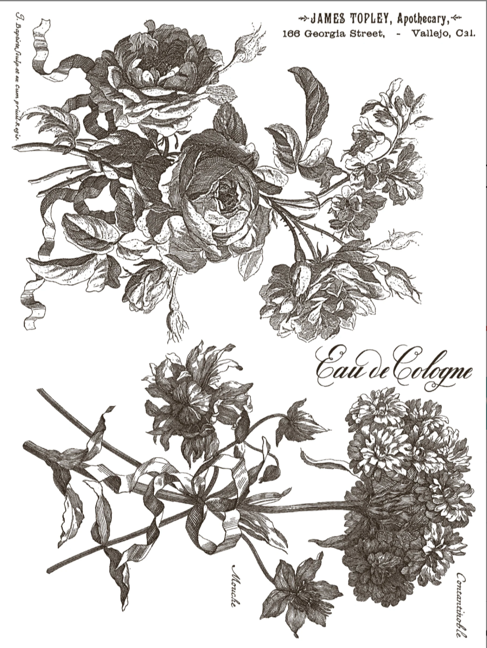 Floriography IOD Paint Inlay 12x16 Pad by Iron Orchid Designs