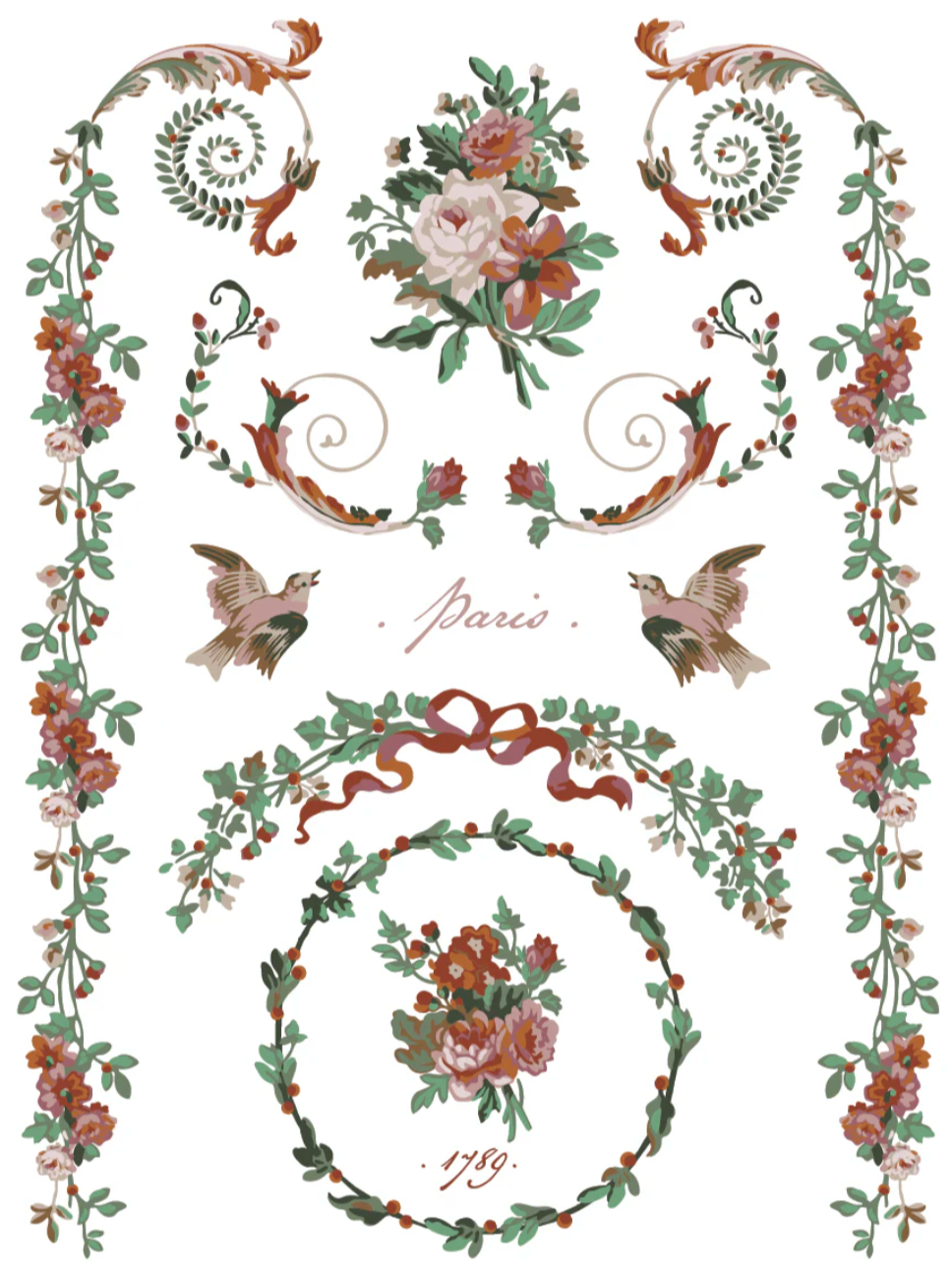 La Folie IOD Paint Inlay 12x16 Pad by Iron Orchid Designs