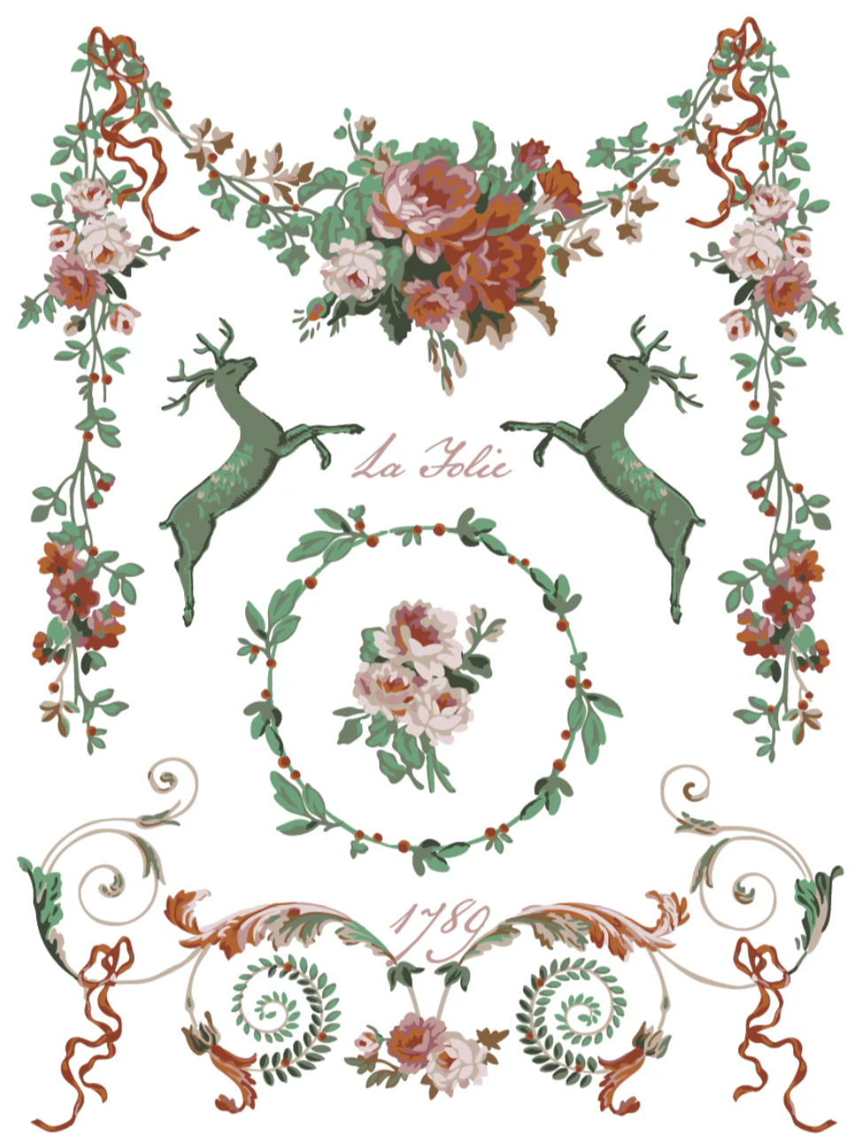 La Folie IOD Paint Inlay 12x16 Pad by Iron Orchid Designs