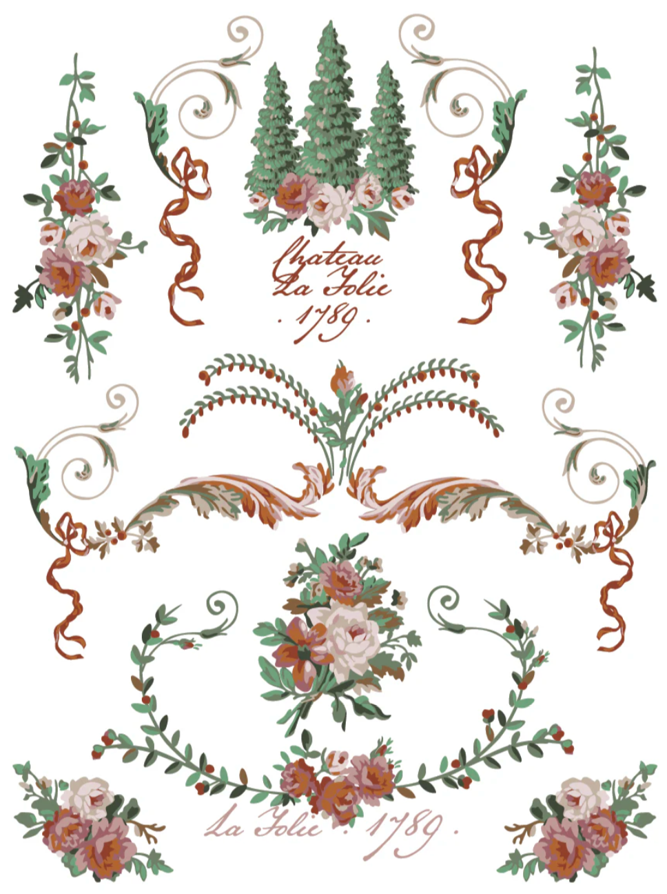 La Folie IOD Paint Inlay 12x16 Pad by Iron Orchid Designs