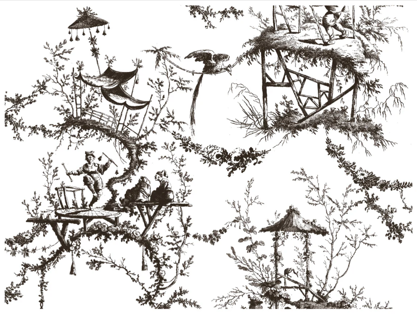 Petits Parasols IOD Paint Inlay 12x16 Pad by Iron Orchid Designs