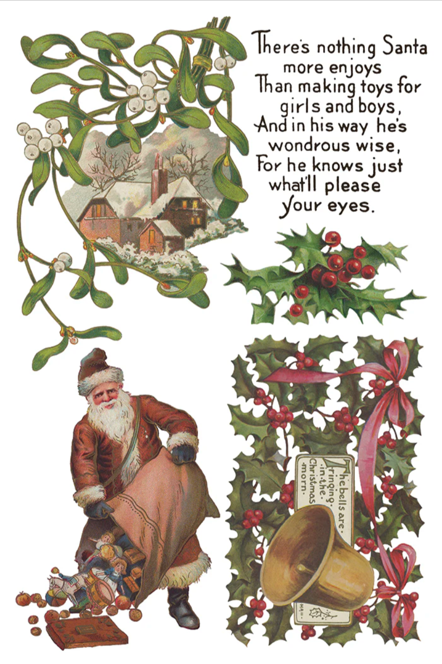 Christmas Joy IOD Transfer 8x12 Pad by Iron Orchid Designs