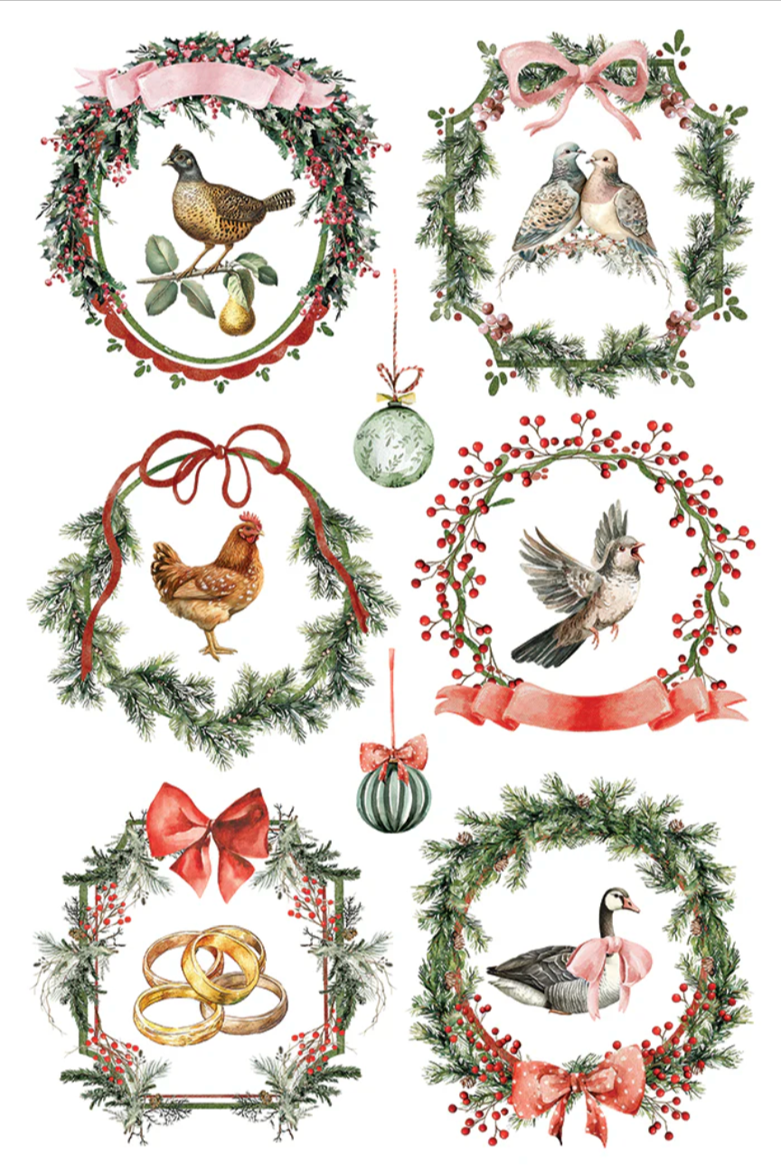 Partridge Lane IOD Transfer 8x12 Pad by Iron Orchid Designs