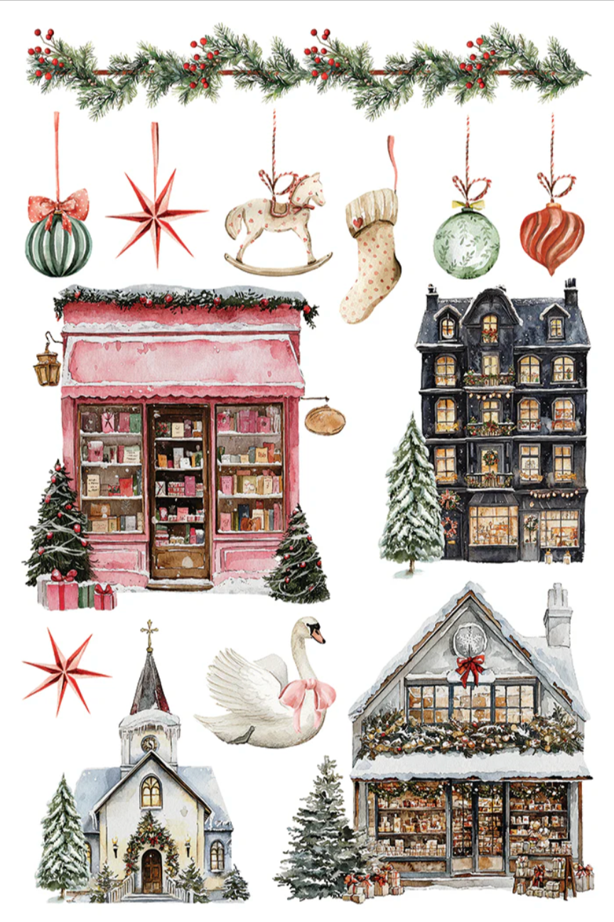 Partridge Lane IOD Transfer 8x12 Pad by Iron Orchid Designs