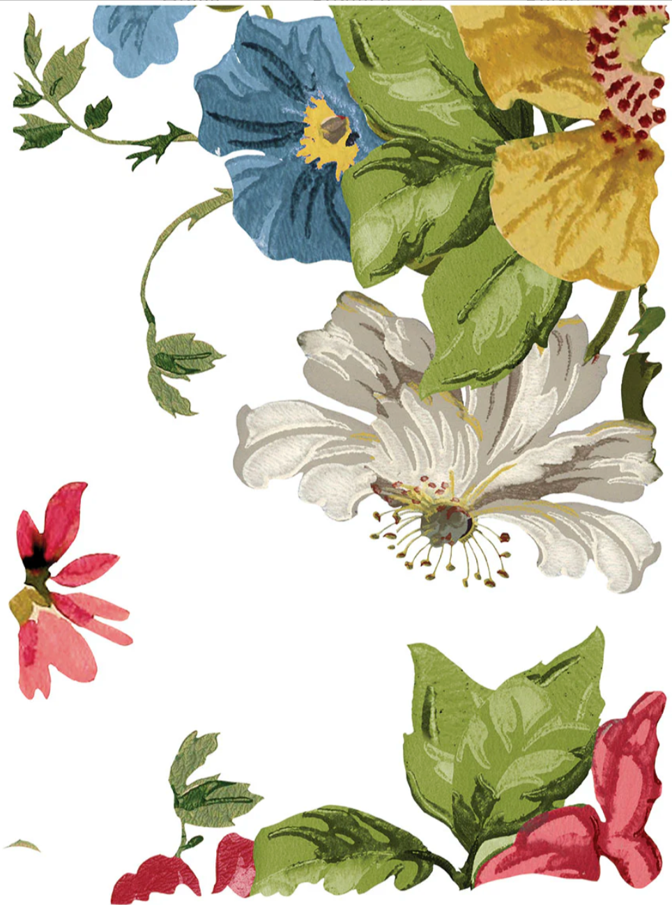 Wall Flower IOD Transfer 12x16 Pad by Iron Orchid Designs