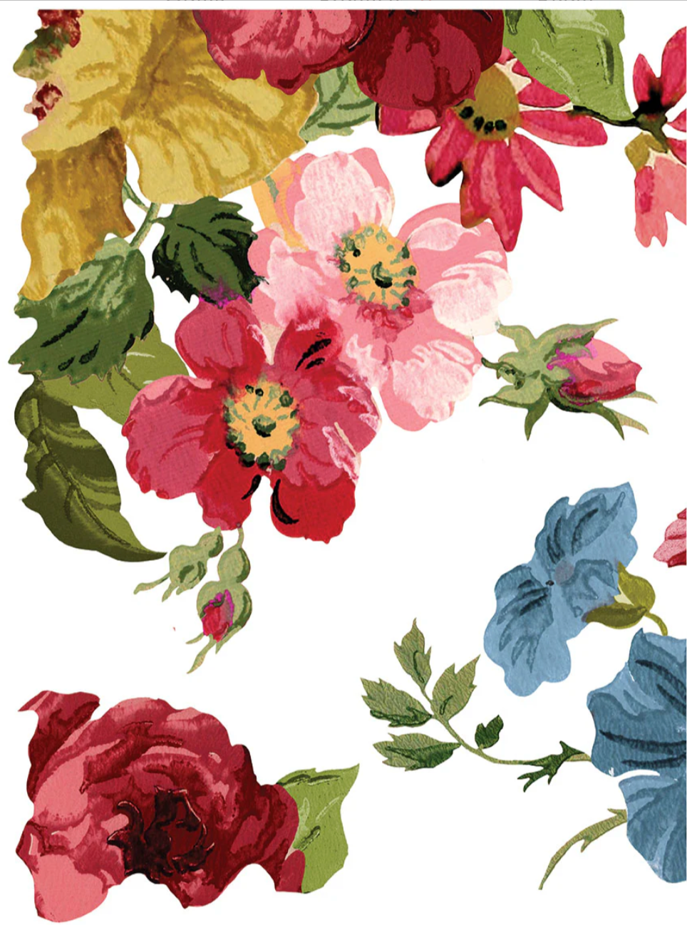 Wall Flower IOD Transfer 12x16 Pad by Iron Orchid Designs