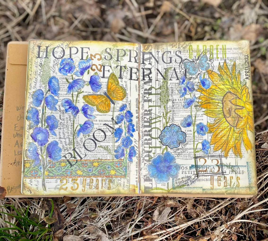 Le Courrier 12x12 IOD Decor Stamp by Iron Orchid Designs (Retired!)