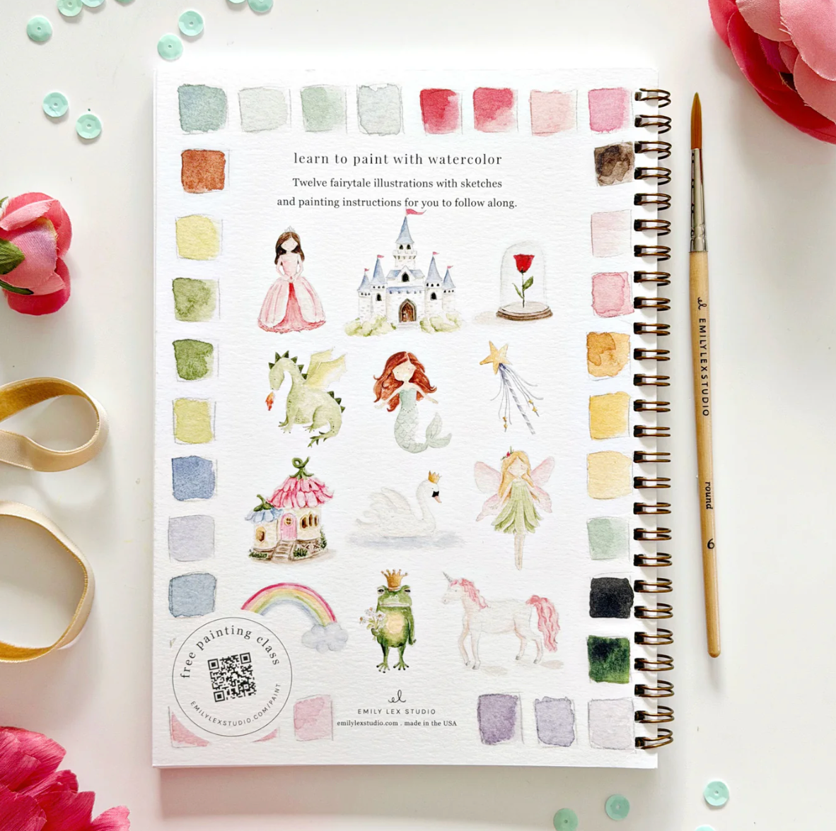 Fairytale Watercolor Workbook by Emily Lex Studio