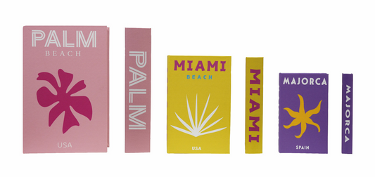 "Palm" Canvas Book Storage Boxes (3 Sizes/Styles)