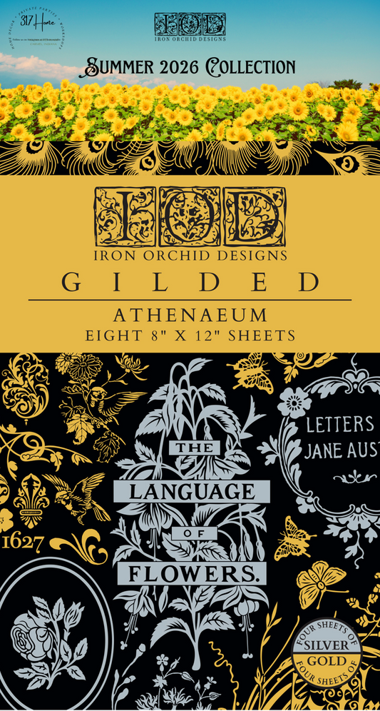 Athenaeum IOD Foil Transfer 8x12 Pad by Iron Orchid Designs - NEW!