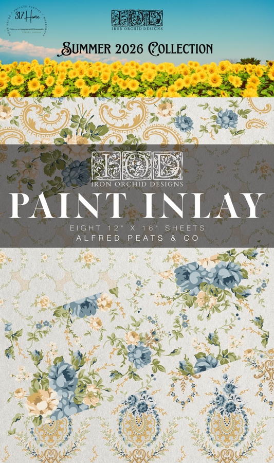 Alfred Peats & Co. IOD Paint Inlay 12x16 Pad by Iron Orchid Designs - NEW!