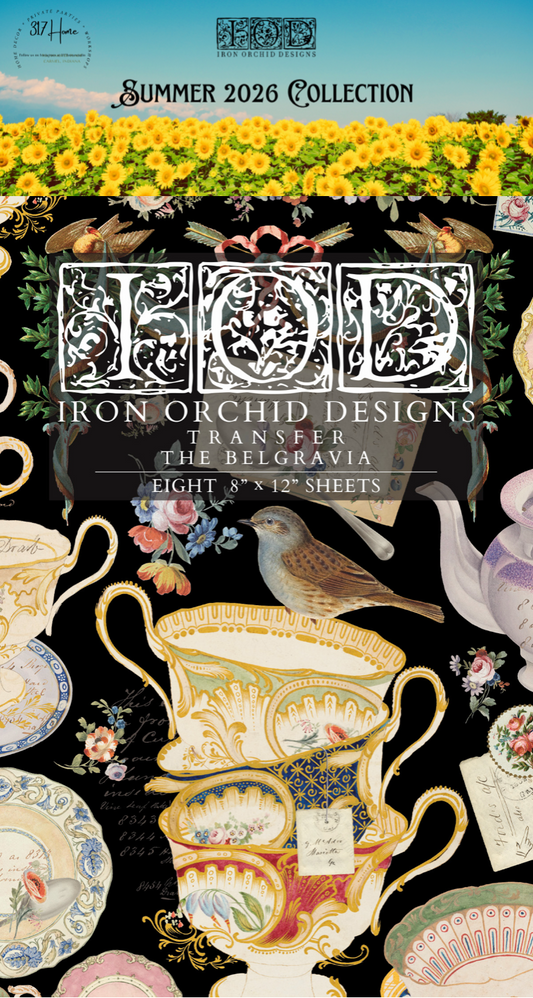 The Belgravia IOD Transfer 8x12 Pad by Iron Orchid Designs - NEW!