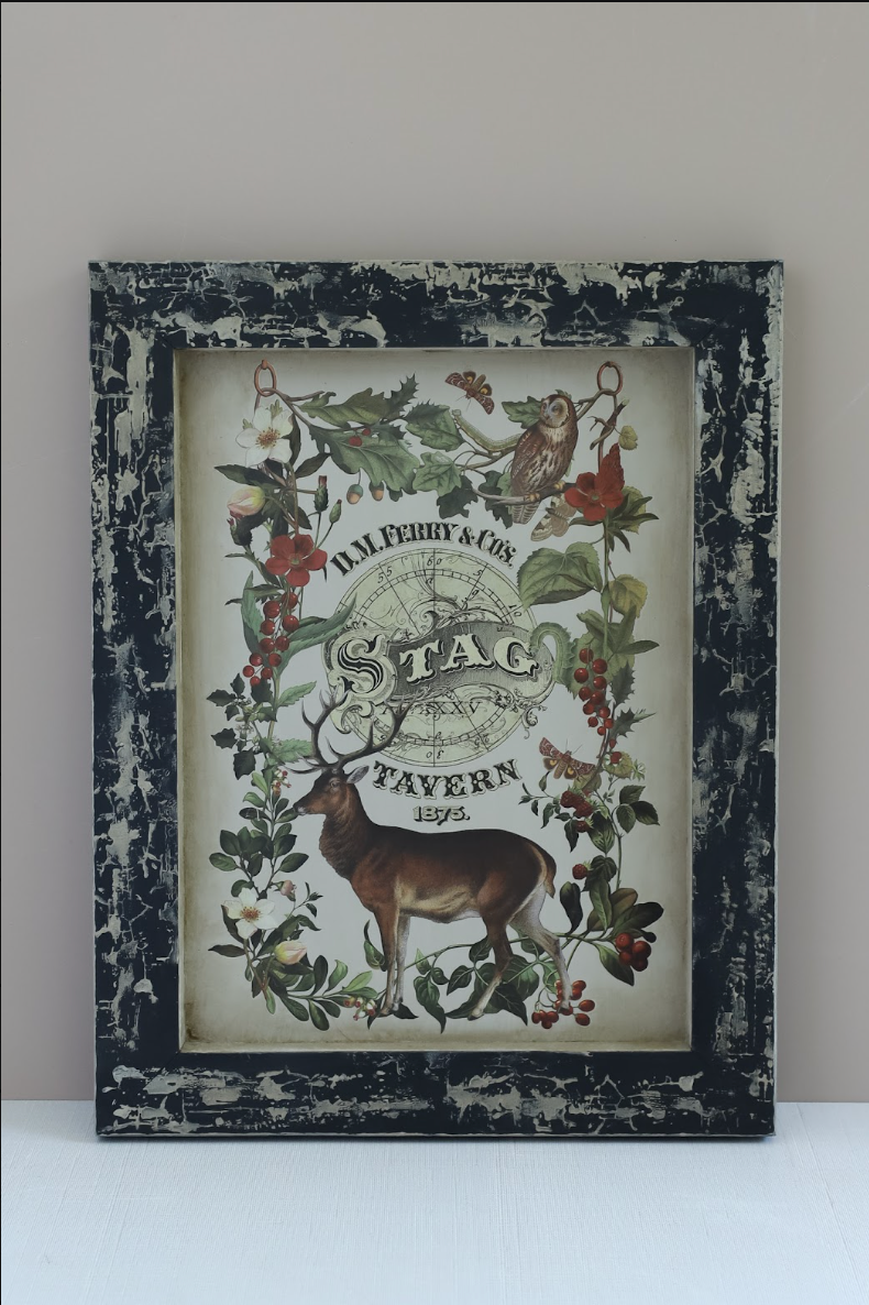 Stag Tavern IOD Transfer 8x12 Pad by Iron Orchid Designs (NEW!)