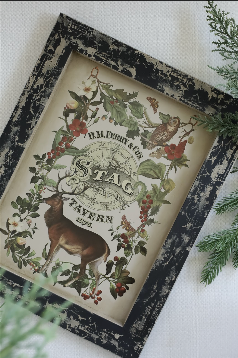Stag Tavern IOD Transfer 8x12 Pad by Iron Orchid Designs (NEW!)