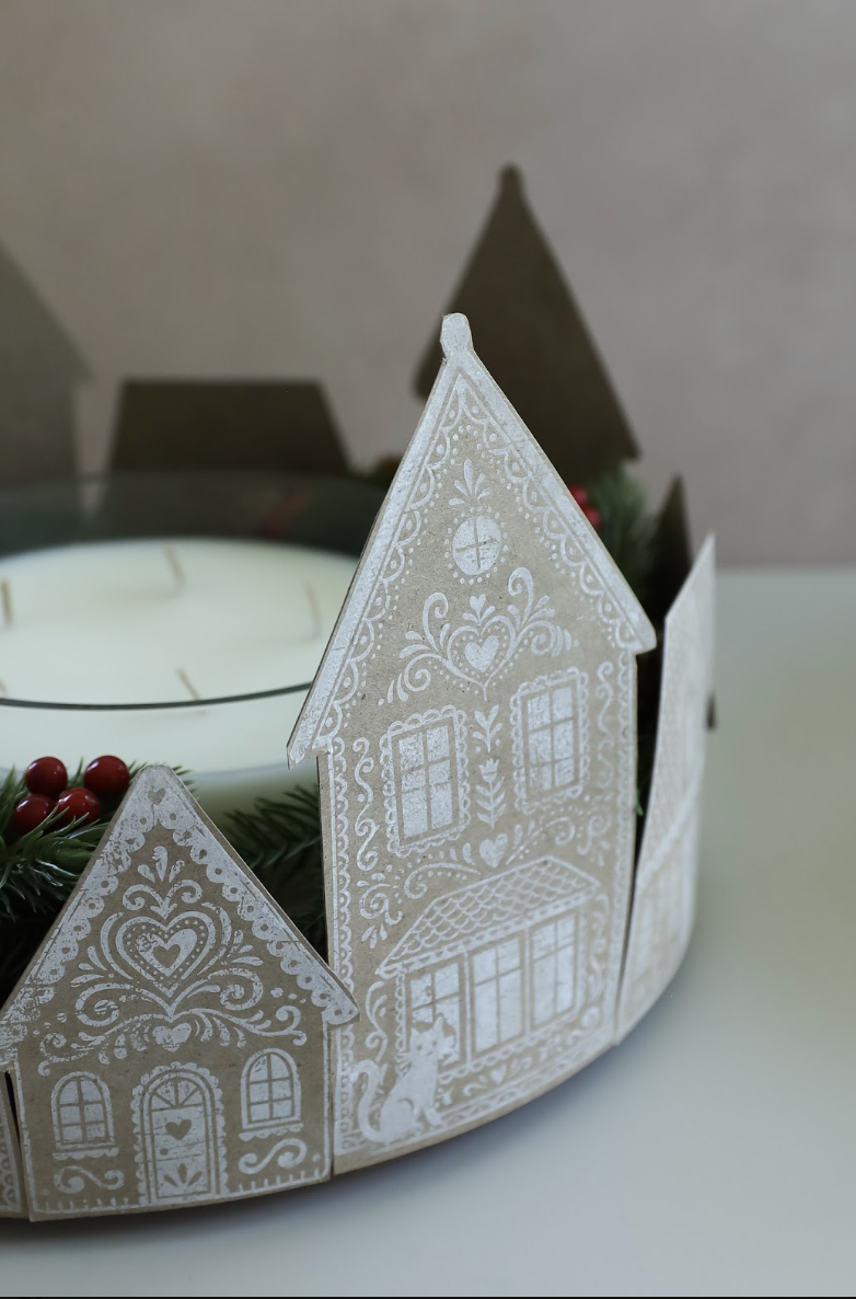 Gingerbread Lane 12x12 IOD Decor Stamp by Iron Orchid Designs (NEW!)