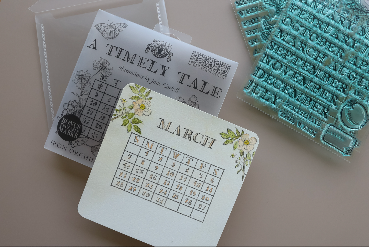 A Timely Tale 6x6 Decor Stamp Set by Iron Orchid Designs (NEW!)