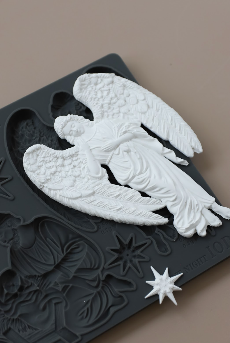 Silent Night 6x10 IOD Mould by Iron Orchid Designs (NEW!)
