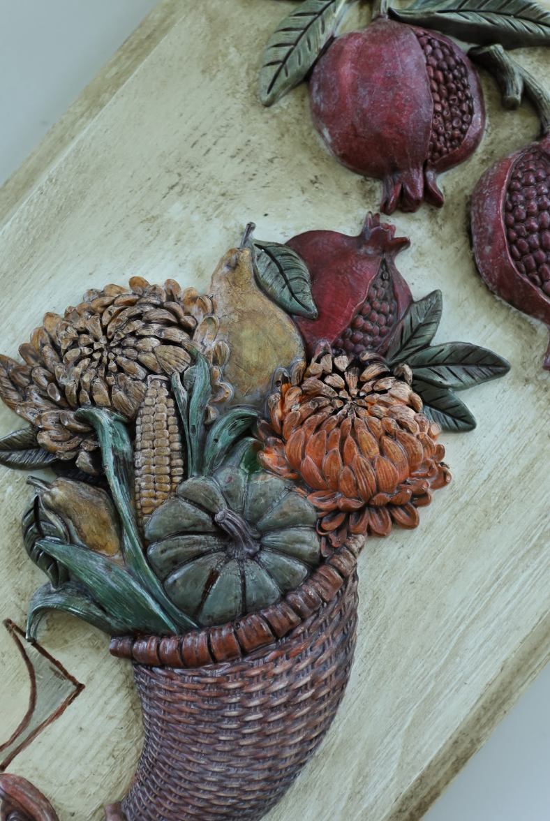 Cornucopias 6x10 IOD Mould by Iron Orchid Designs (NEW!)