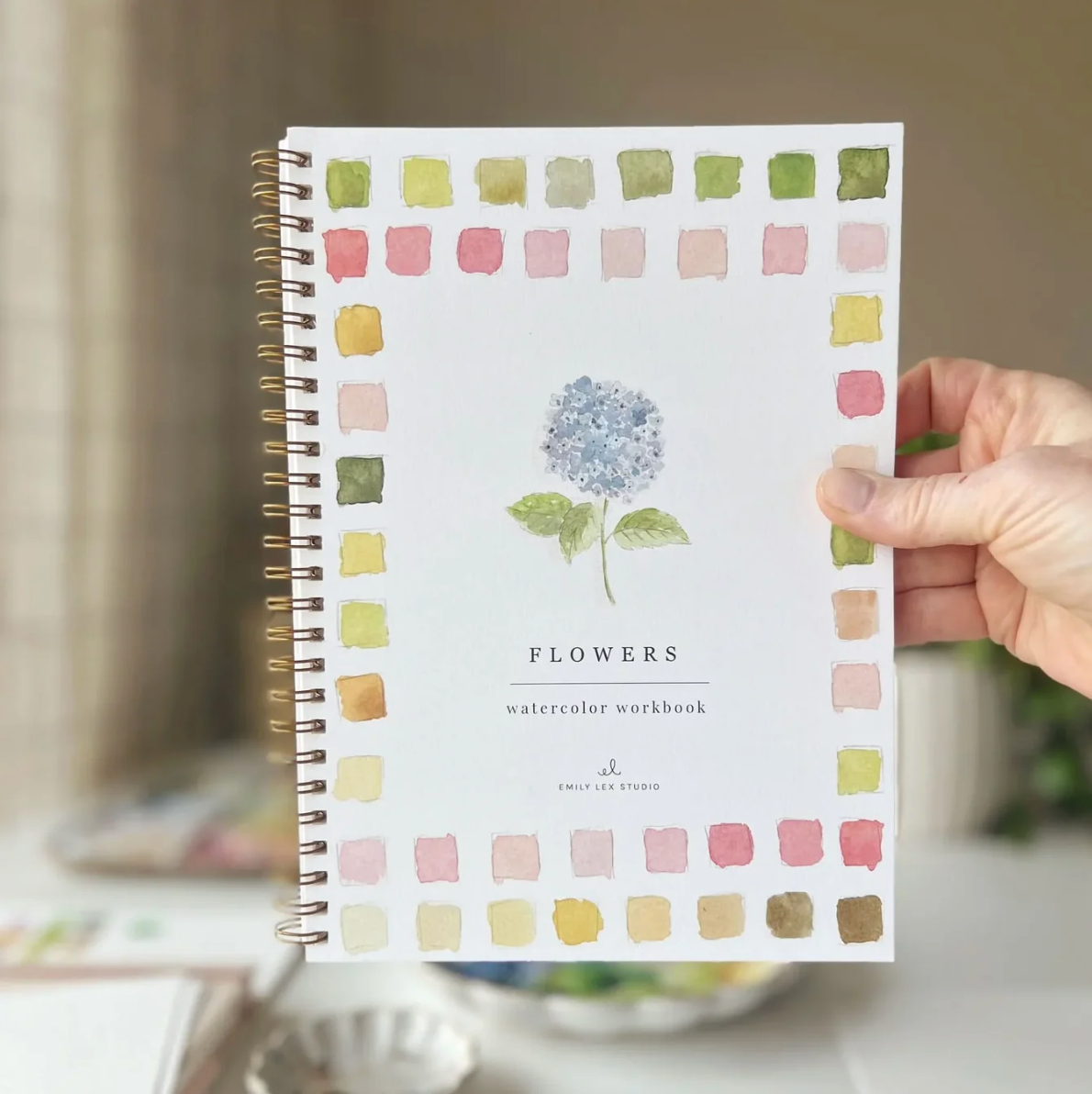 Flowers Watercolor Workbook by Emily Lex Studio
