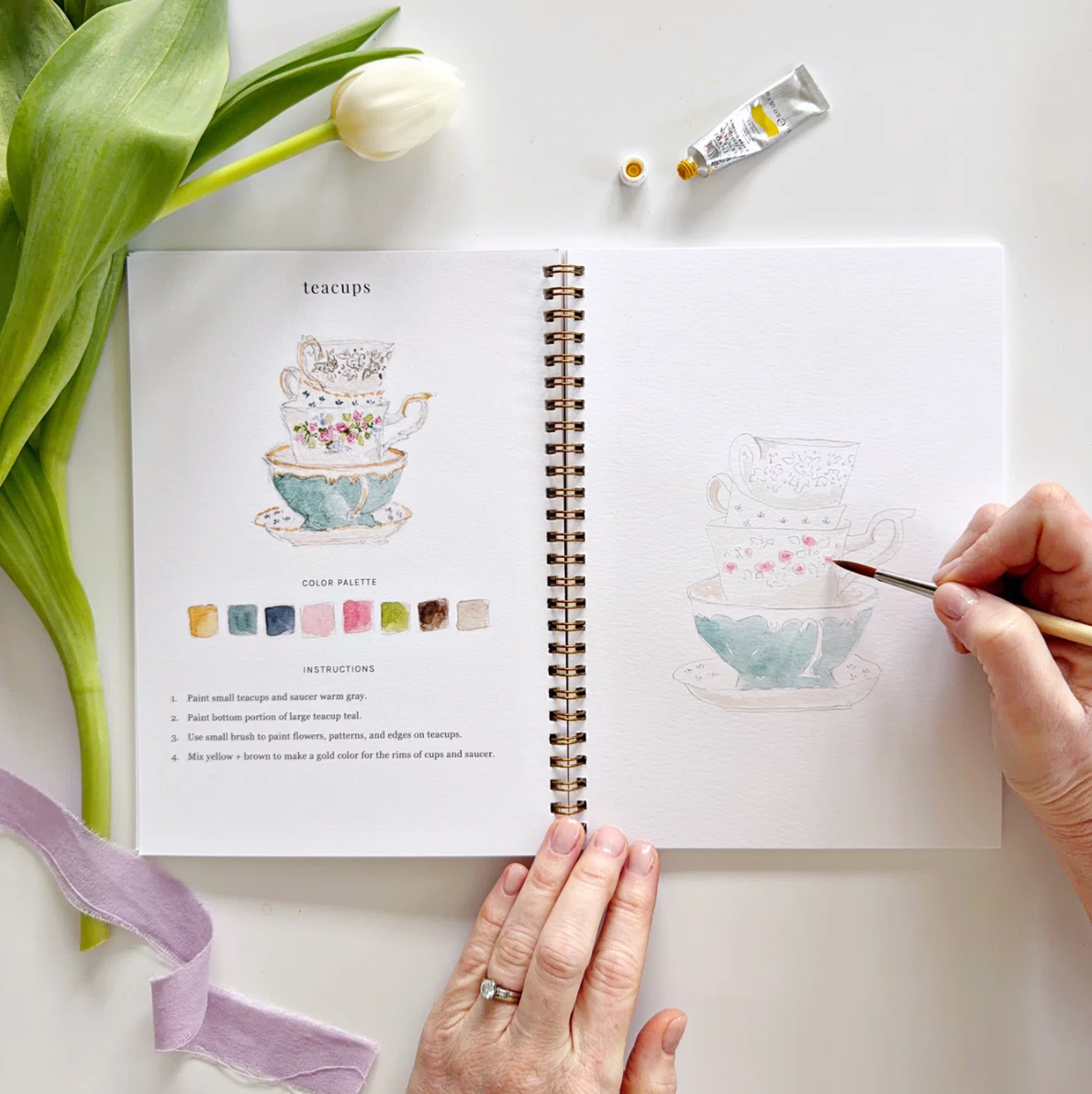 Spring Watercolor Workbook by Emily Lex Studio