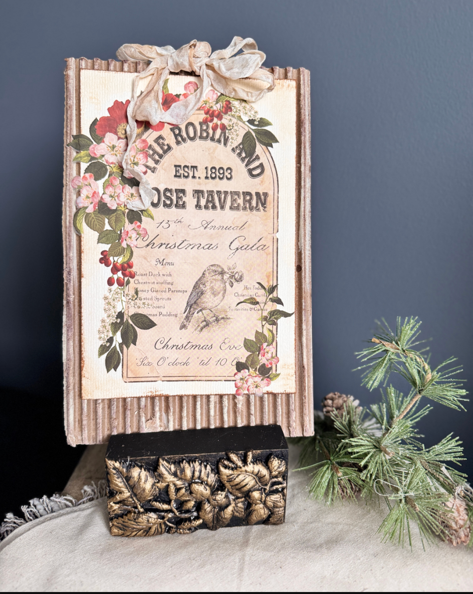 Stag Tavern IOD Transfer 8x12 Pad by Iron Orchid Designs (NEW!)