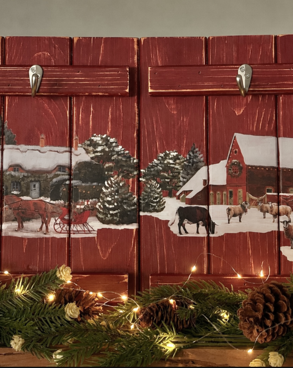 A Cotswold Christmas IOD Transfer 8x12 Pad by Iron Orchid Designs (NEW!)