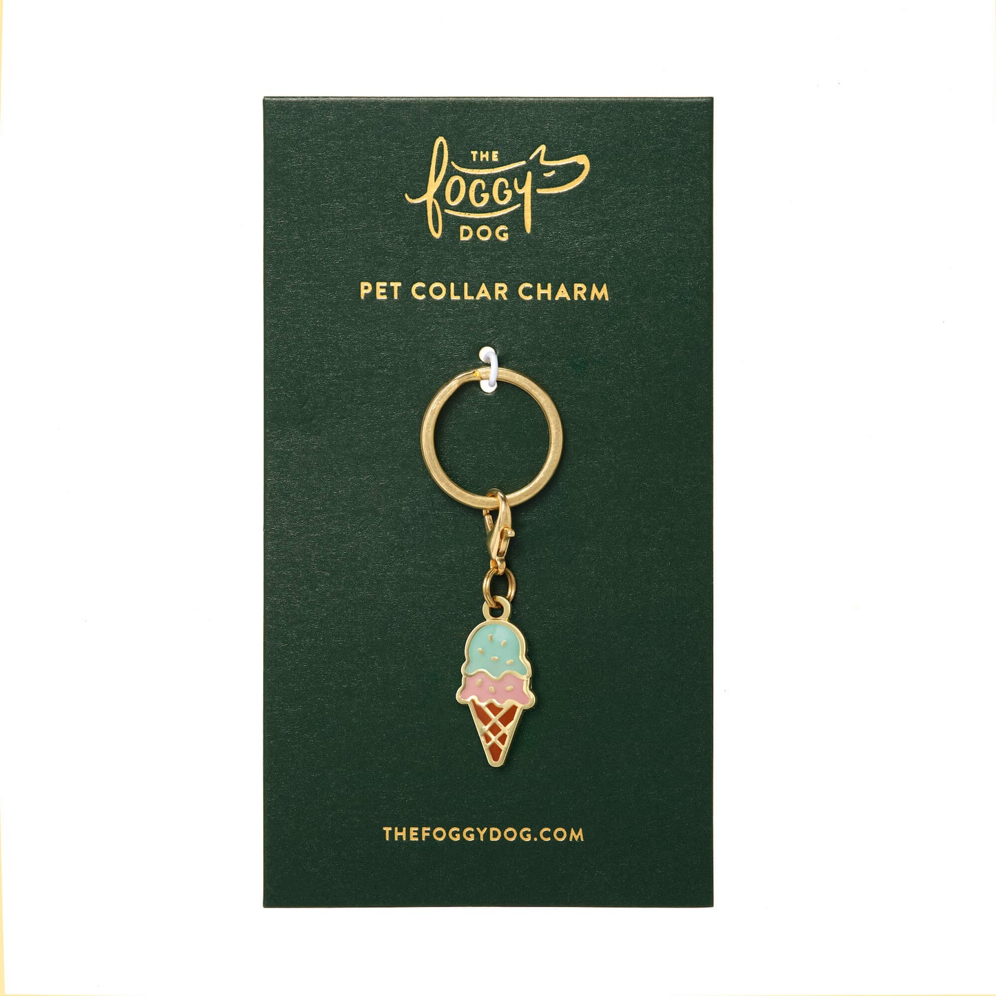 Ice Cream Dog Collar Charm by The Foggy Dog
