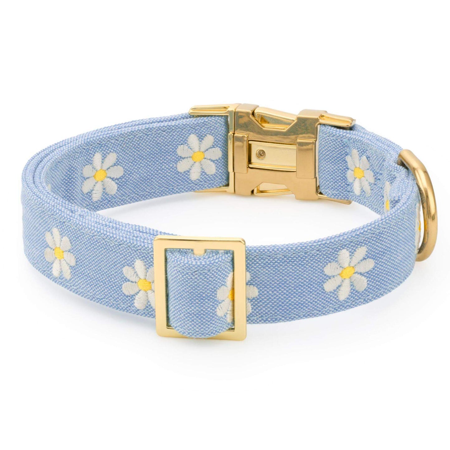 Daisy Embroidered Dog Collar by The Foggy Dog