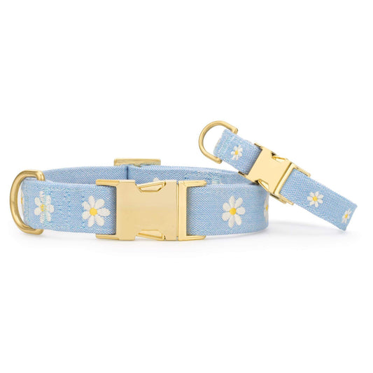 Daisy Embroidered Dog Collar by The Foggy Dog