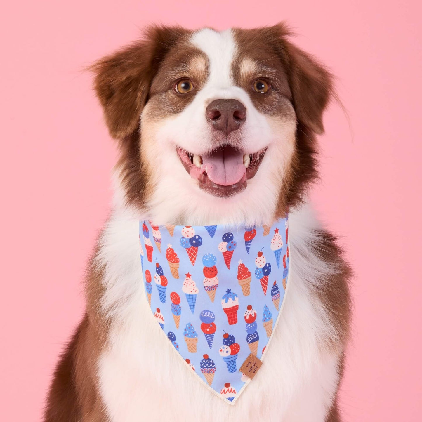 Star-Spangled Scoops Dog Bandana by The Foggy Dog