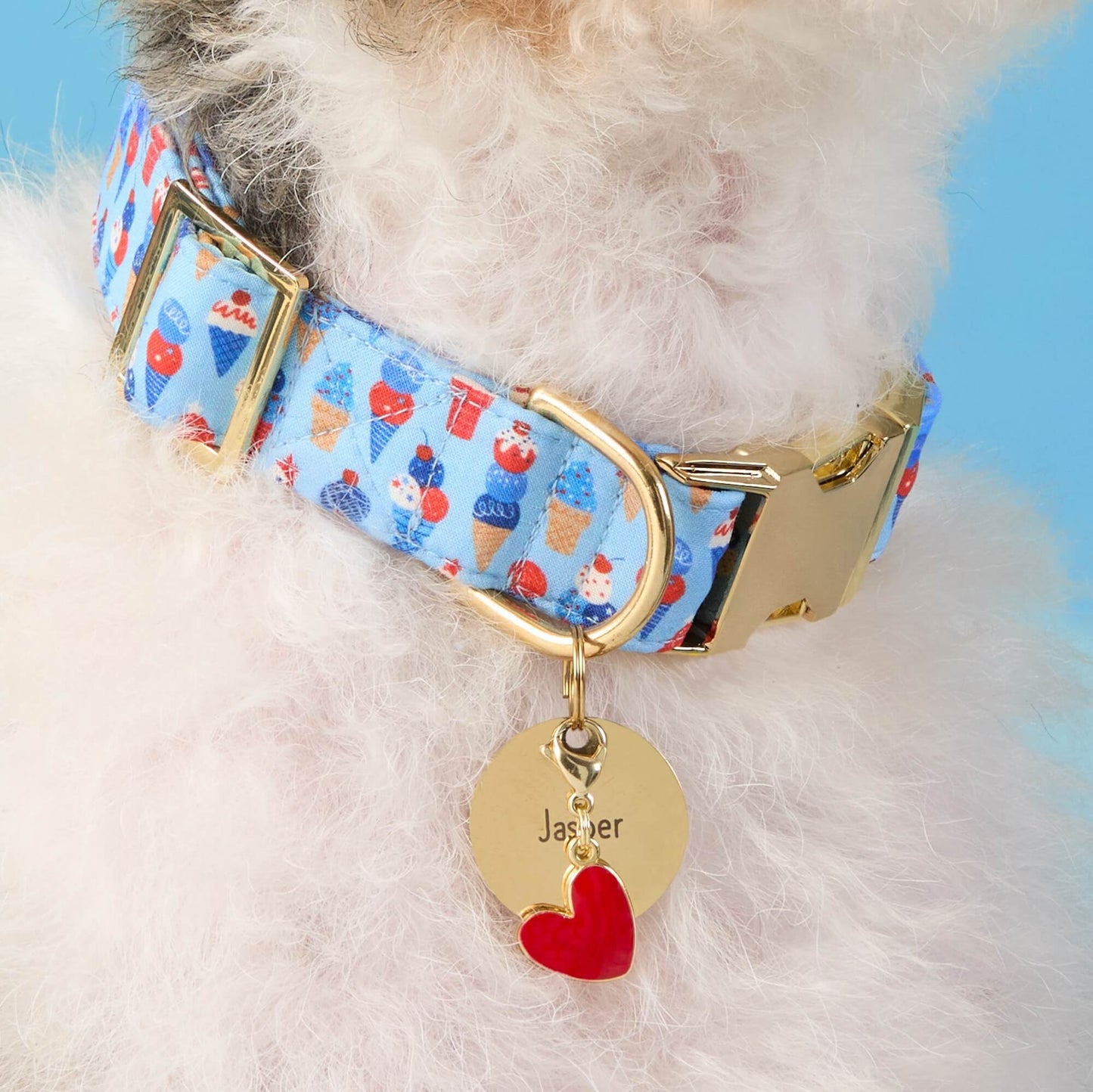 Star-Spangled Scoops Dog Collar by The Foggy Dog